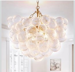 Bubble glass chandelier