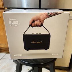 Marshall Kilburn II Portable Bluetooth Speaker – Premium Stereo Sound | 20+ Hour Battery | Vintage Marshall Design 