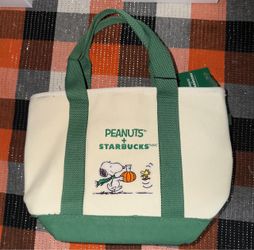 Starbucks x Peanuts Snoopy Tote Bag Fall 2026 Limited Edition Brand New- In Hand