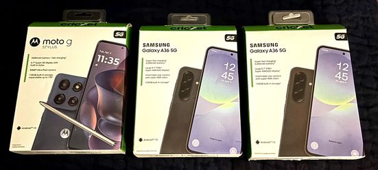 Cricket Wireless Motorola Moto G Stylus 2025 or Samsung Galaxy A36 5G