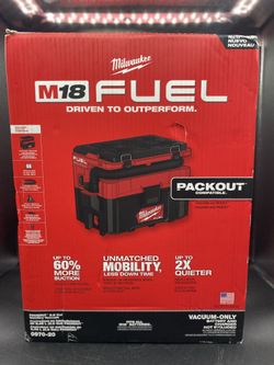 Vacuum Wet/Dry Milwaukee Tool 0970-20 M18 Fuel Packout 2.5 Gallon Tool Only