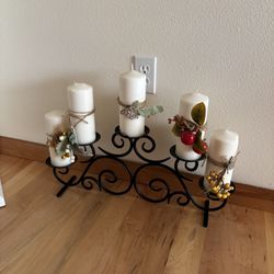 Candle holder with candles