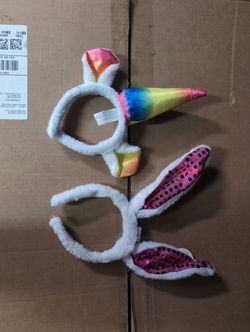 Bunny Ears Or Rainbow Unicorn Ears