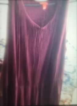 Burgundy Woman's Casual Dress