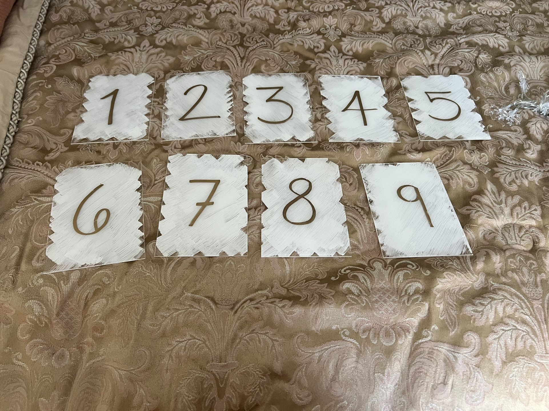 Party Table Numbers  4x6 (9 Pcs