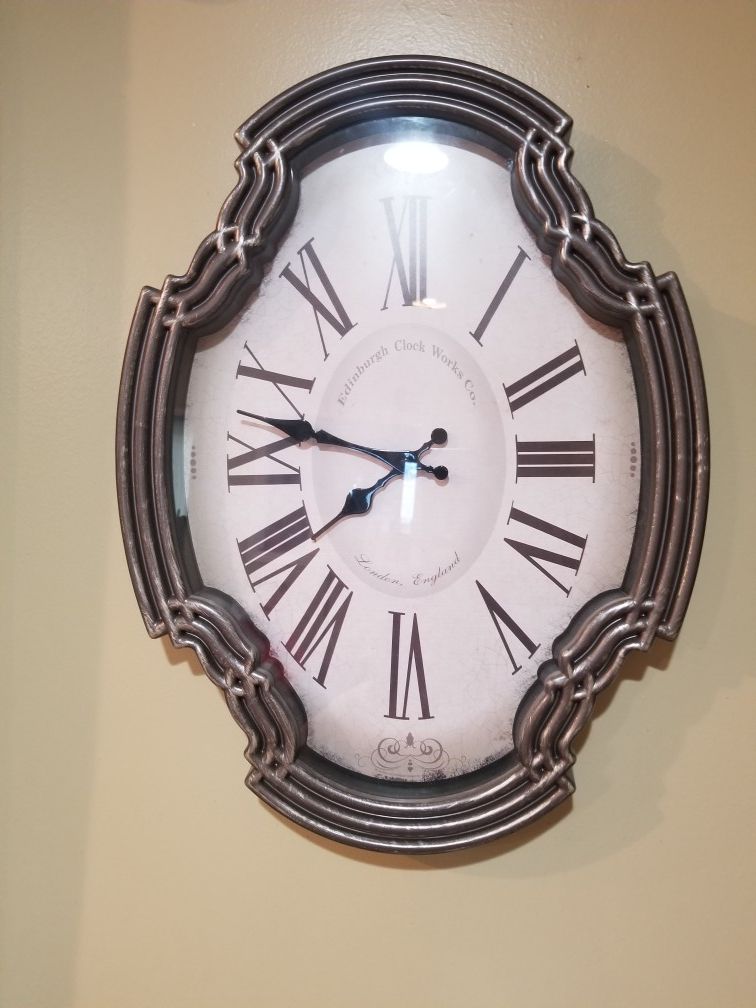 Wall Clock brushed nickel (silver) color decorative for Sale in Riverside, CA OfferUp