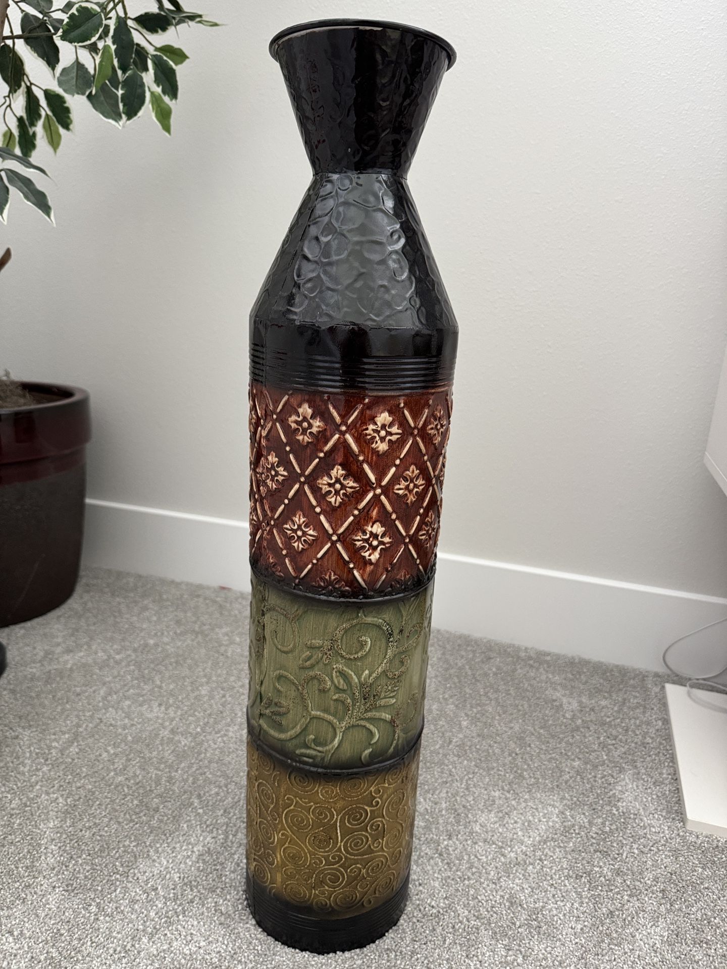 Beautiful Tall Metallic Vase