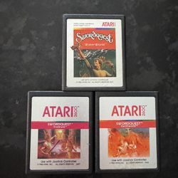 Atari 2600 Games Swordquest Set Of 3