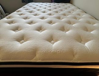 Queen Bed for sale: 120$ - Like New (Used sparingly for a few months. Always under mattress protector)
Mattress Size: Queen
Mattress Thickness: 14 inc