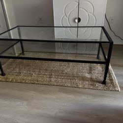 Pottery Barn Glass Coffee Table 