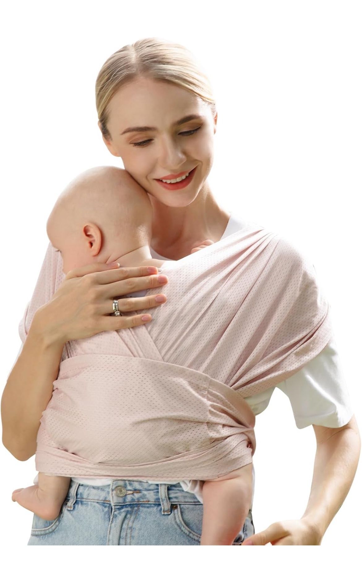 Baby Carrier Wrap,Easy to Wear Baby Sling Wrap, Newborn to Toddler Carrier 7-35