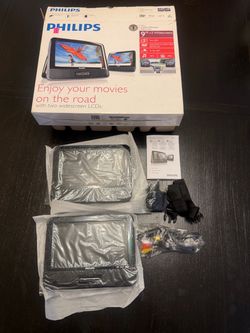 Philips Portable DVD Player Model PD9012 two 22.86cm (9") DVD movies, music and photos Excellent Condition