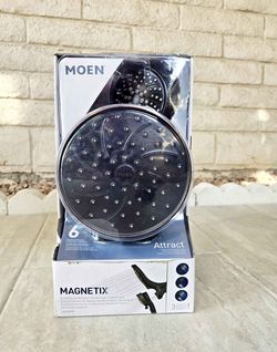 MOEN Attract with Magnetix 6-Spray 6.75 in. Dual Wall Mount Fixed and Handheld Shower Head 1.75 GPM