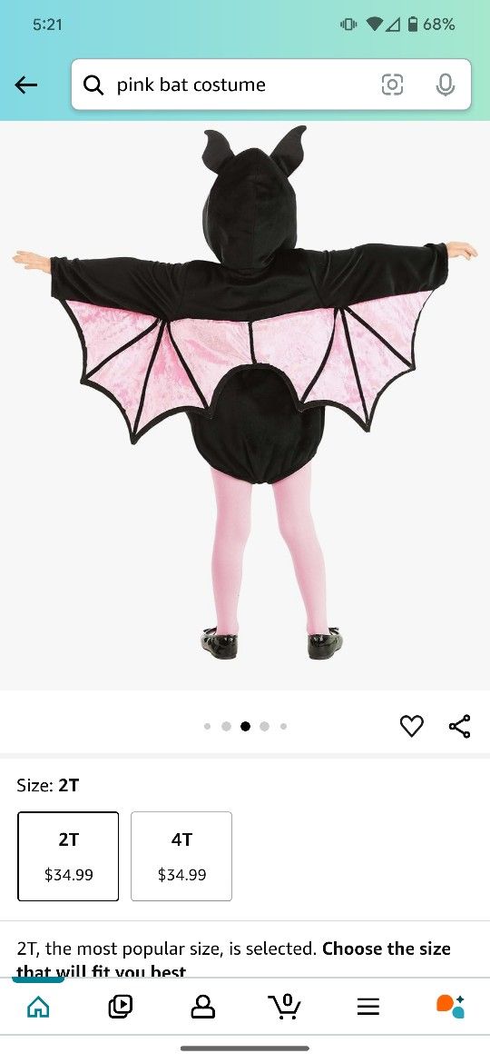 2T Bat Costume