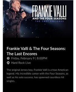 Frankie Valli Tickets