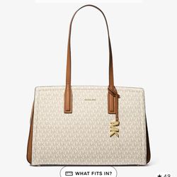 MICHAEL KORS Laila Medium Signature Logo Tote Bag