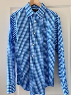Banana Republic Factory Men’s Large Blue Check Dress shirt