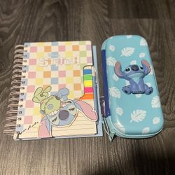 NWT stitch notebook and Stitch pencil case