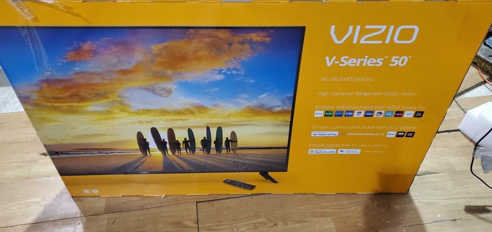 NOB VIZIO V-Series 50" Class 4K HDR Smart TV LINE IN SCREEN SEE PICS