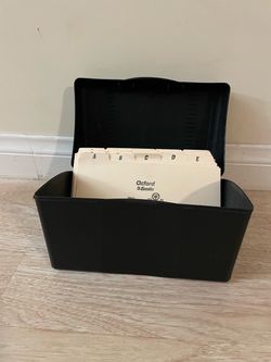 5 X 8 Index Card Holder Box and Tabbed Guides /Dividers