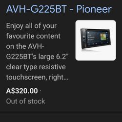 pioneer AVH-G225BT  DVD - RDS av receiver  radio  Bluetooth  brand new in the box 