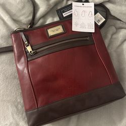 Tignanello Hobo Bag Light/Dark Brown Shoulder Long Strap Purse Chain Interior