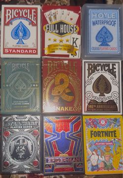 Lot of 9 Playing Card Decks 10$ Each