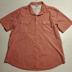 IZOD Saltwater Relaxed Classics Mens Short Sleeve Button shirt Size XLARGE 