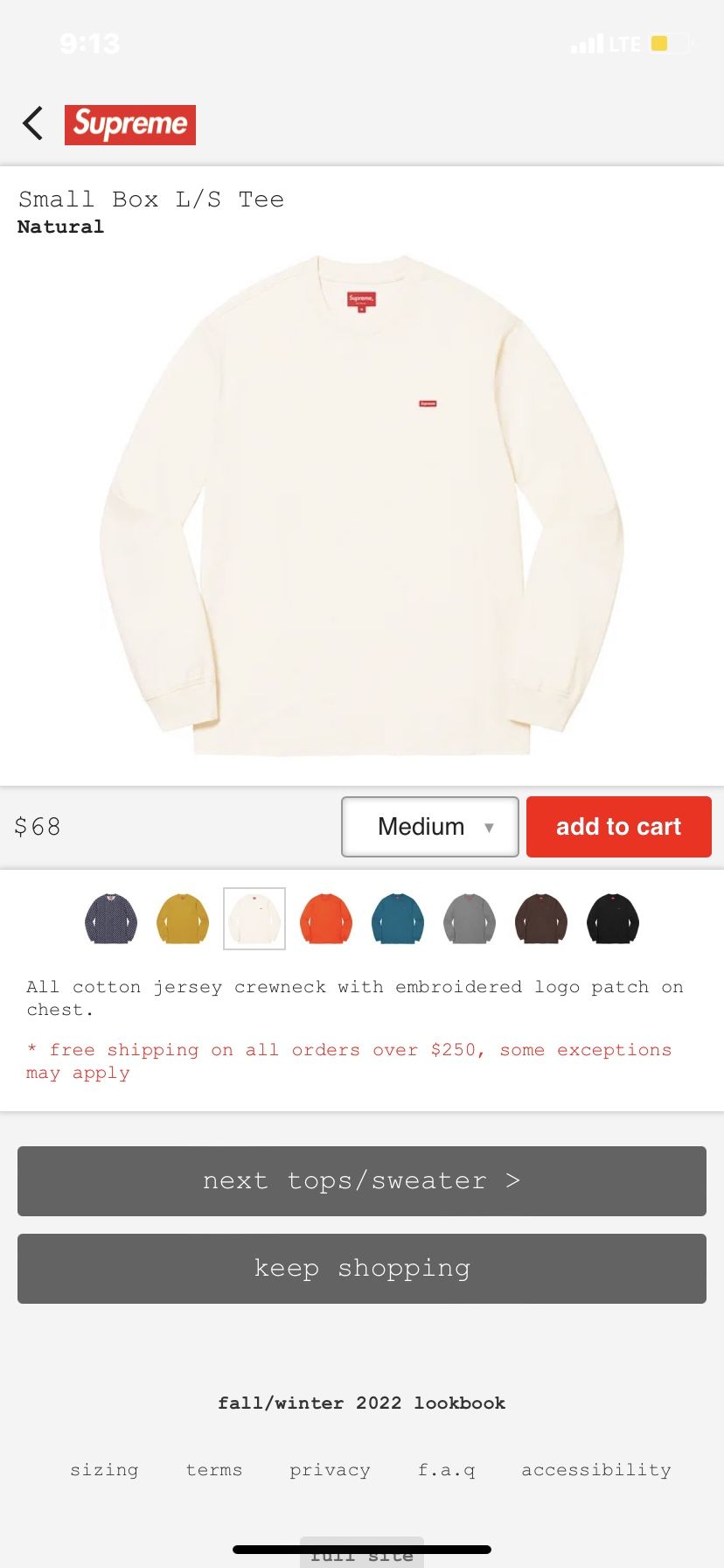 Supreme long sleeve 