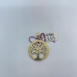 Gold Pendant Tree 14K New
