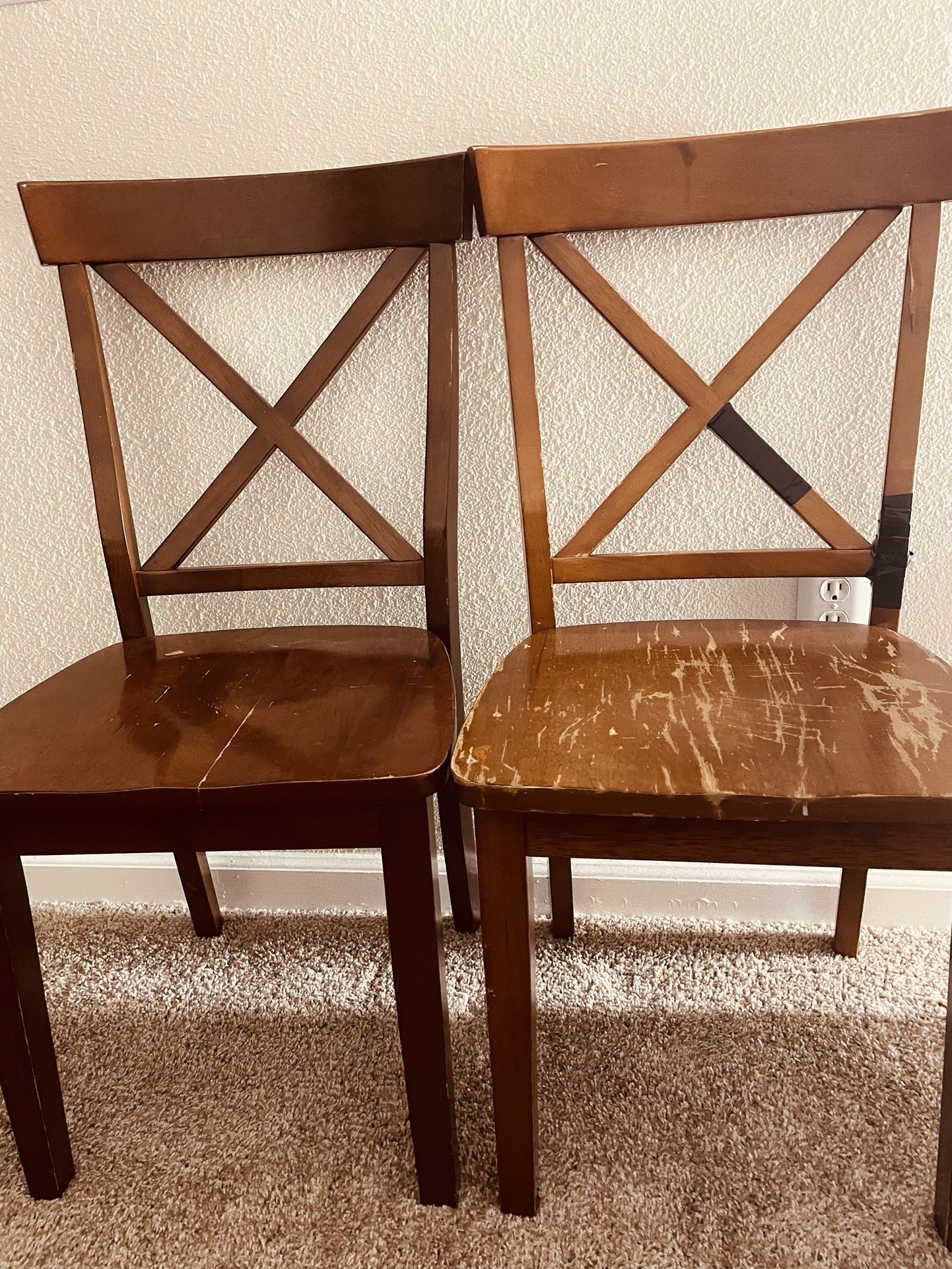 Dinning Table Matching Wooden Chairs