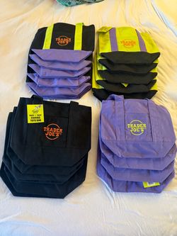 Trader Joe's Canvas Tote Bags Lot