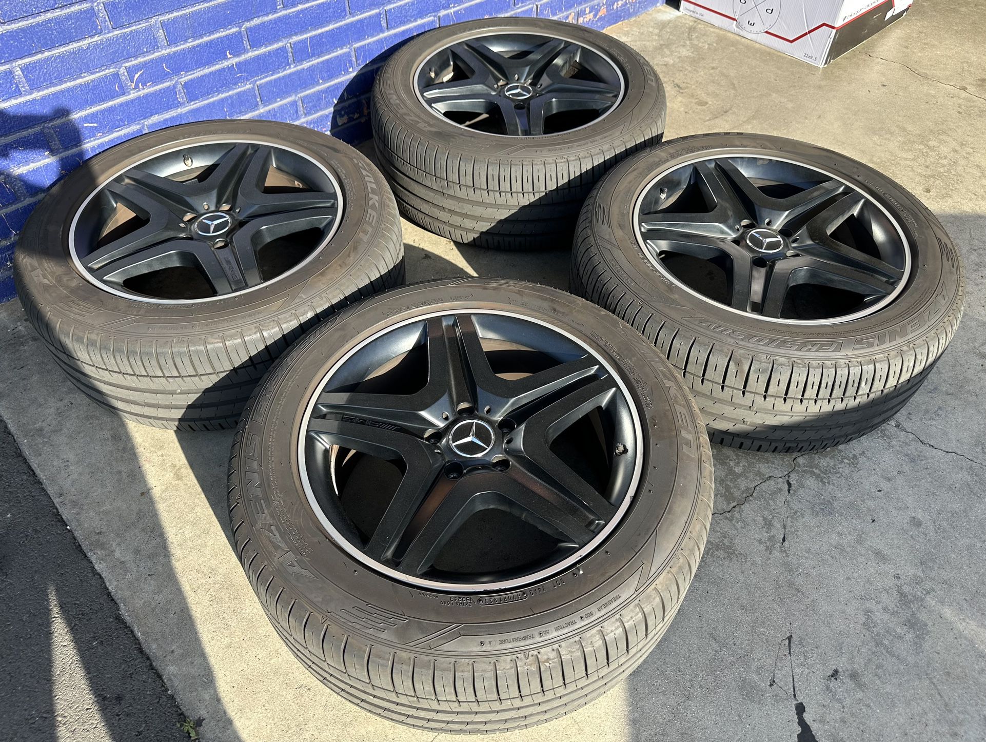 20” Mercedes Gwagon OEM Factory Satin Black Wheels with Falken Tires 