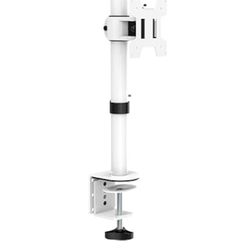 WALI Single Monitor Mount for 1 Computer Screen up to 32 inch, Fully Adjustable Monitor Arm Holds up to 22 lbs (M001S-W), White