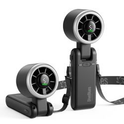 Portable Handheld Turbo Fan 3 IN 1 Hand/Neck/Desk Fan, Up to 12 Working Hours, 5 Gear Wind, Battery Operated, Travel, Working, Outdoor Activities