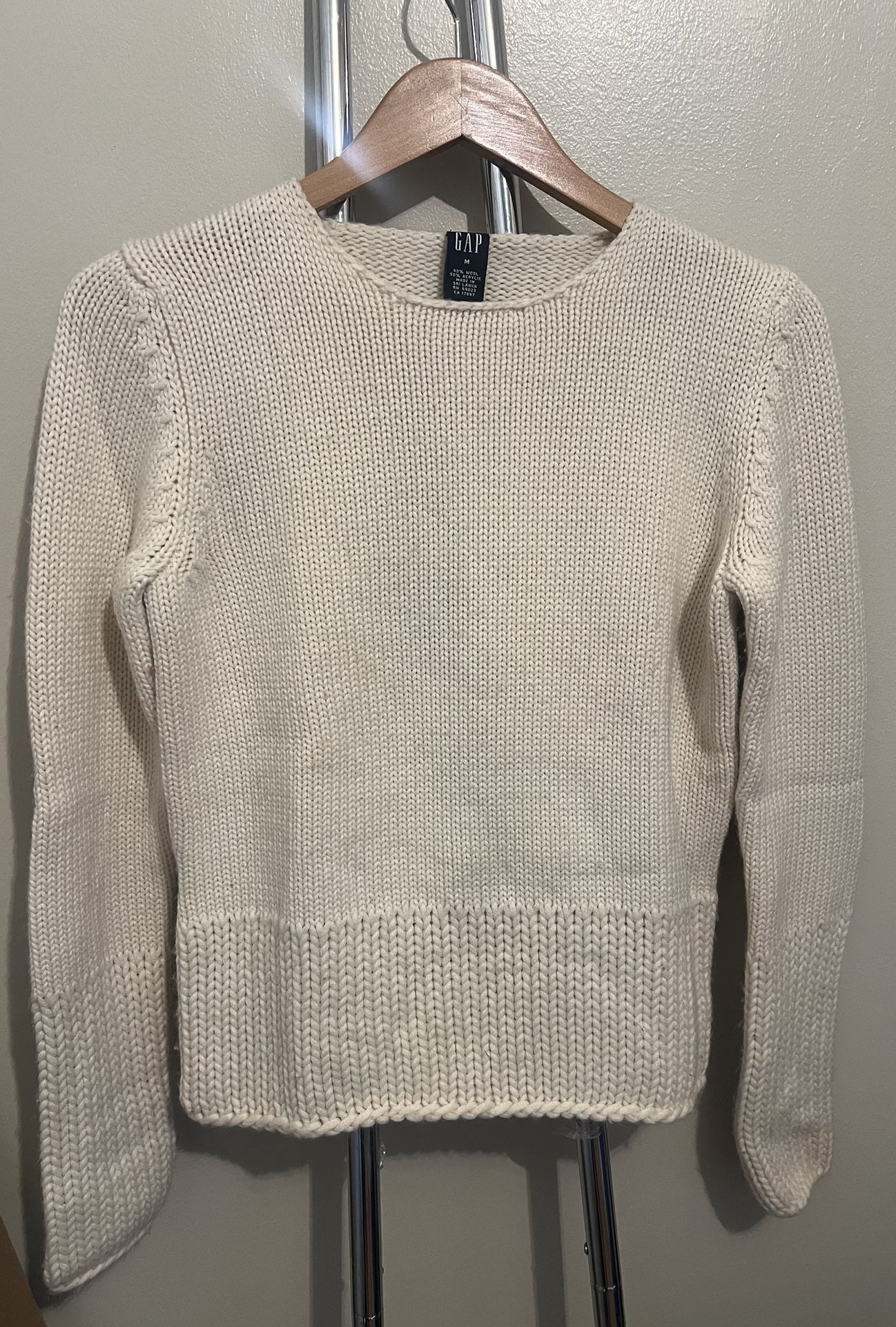 Cream Color Gap Wool Sweater 
