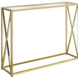Gold Accent Console Table – Used