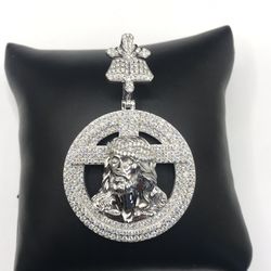 925 Sterling Silver 5.70CT MOISSANITE Jesus men’s Pendant