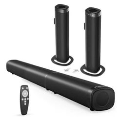 Sound Bar, 120W Sound Bar for Smart TV, Bluetooth 5.3 Soundbar, 2 in 1 Detachable Home Speaker Bass Effect, Home Theater Surround Sound