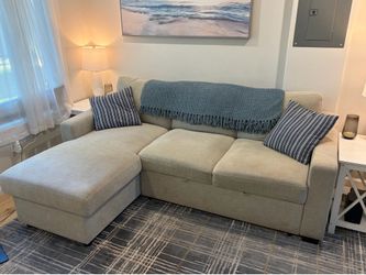 Coddle Aria Sleeper Sectional Sofa w/ Reversible Chaise, Storage & USB Charging – Good Condition