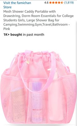Pink Mesh Shower Caddy