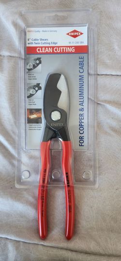 Knipex 8" Cable Shears with Twin Cutting Edge