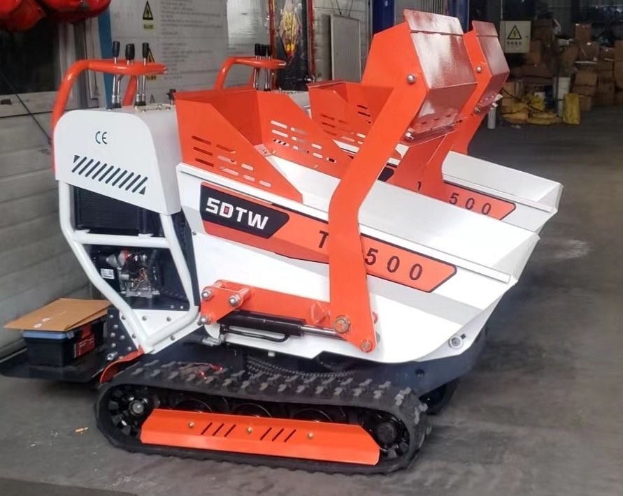 Mini dumper, compact tracked motorized wheelbarrow