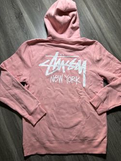Stussy New York Chapter Baby Pink Full Zip Hoodie Mens Large NWOT NOS Rare Color