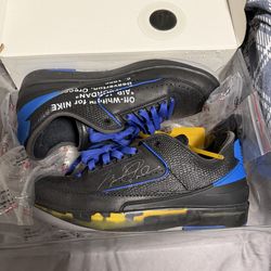 OFF-WHITE X JORDAN 2 RETRO LOW SP 'BLACK VARSITY ROYAL'