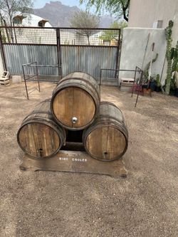 Antique  Wine barrels. Set of 3 complete