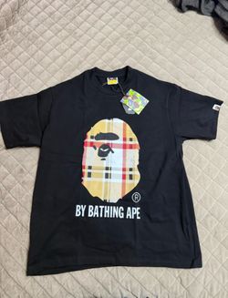 Black Burberry Bape Tee Shirt