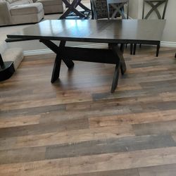 Wooden dining room table.