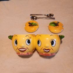 Vintage apple sugar kischy set