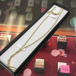 Thin 10k Gold 7.9 Gram Rope Necklace 